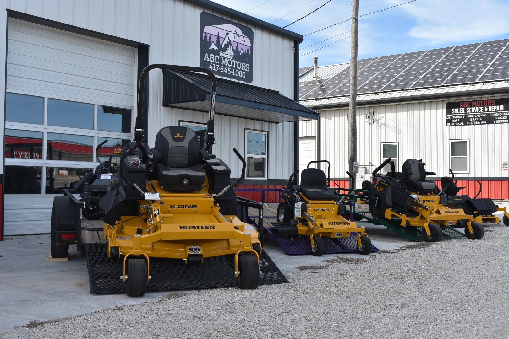 ABC MOTORS local pickup delivery of Travel Trailers and Zero Turn Mowers